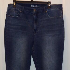 DG2 - Diane Gilman Zipper Jeans with Distressed Double Hem